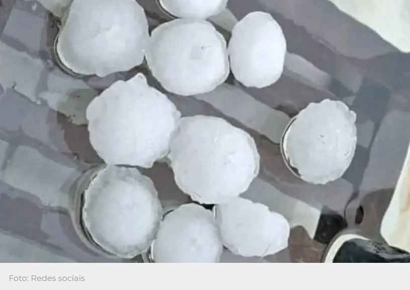 Granizo abre semana de muitos temporais em tarde de domingo com quase 42ºC no RS