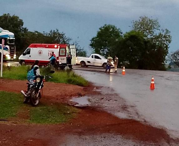 Acidente deixa motociclista ferido na BR-285 em São Luiz Gonzaga