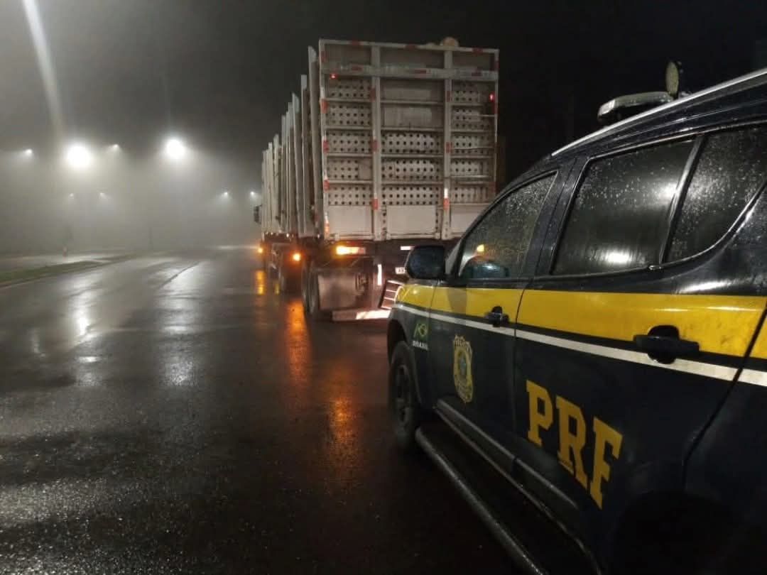 Vacaria: Durante fiscalização PRF flagra mais de 60 toneladas de excesso de peso e prende homem foragido da justiça