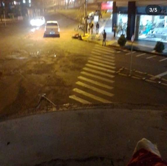 Motociclista fica ferido em acidente no Centro de Santa Rosa