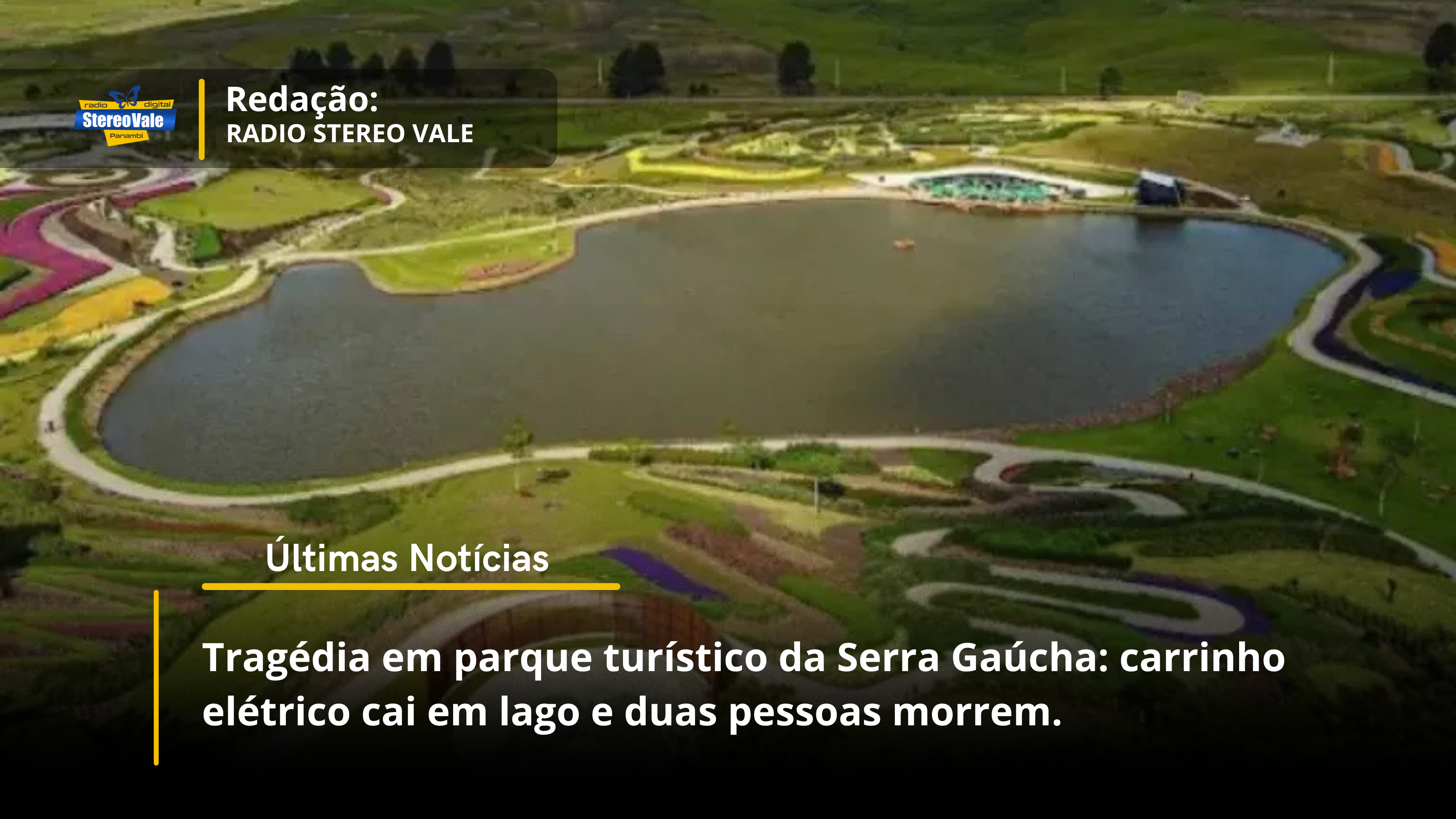 Tragédia em parque turístico da Serra Gaúcha: carrinho elétrico cai em lago e duas pessoas morrem