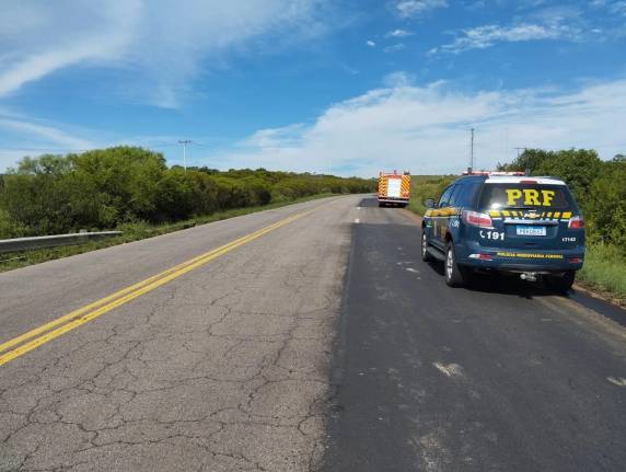 Mulher morre após carro sair da pista na BR-293, em Pinheiro Machado